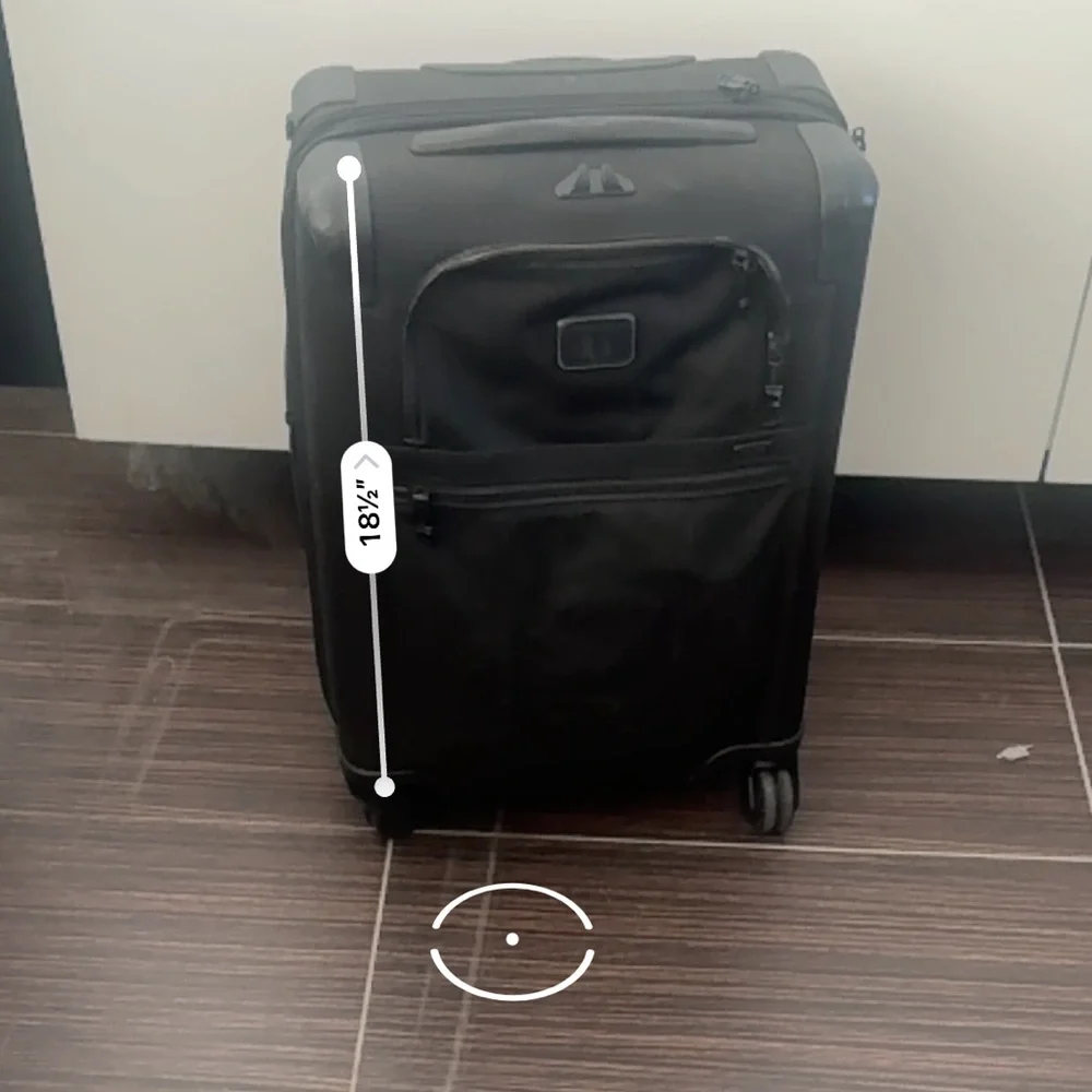 TUMI Alpha Black Rolling Carry-On Suitcase - Business Travel Spinner